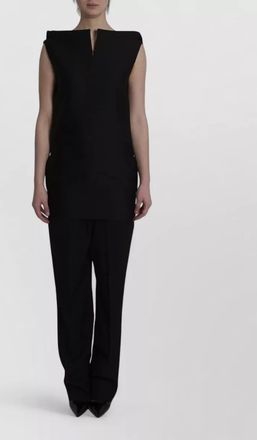 Balenciaga v back mini dress structured panels