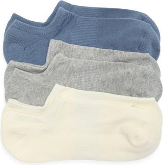 Nordstrom 3-Pack Everyday Double-Y Quarter Socks in Ivory Grey Multi at Nordstrom, Size 9-11