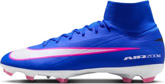Nike Mens Mercurial Superfly 10 Pro Firm-Ground High-Top Soccer Cleats in Blue | HF9433-446