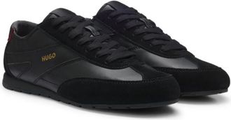 HUGO BOSS Suede-paneled sneakers with a retro silhouette