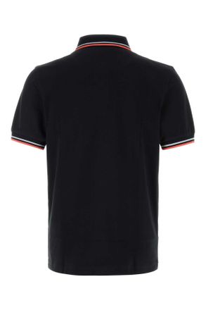 Fred Perry Mens Black Piquet Polo Shirt Blkdskblstwcrm Exterior: Cotton T-shirts And Polos