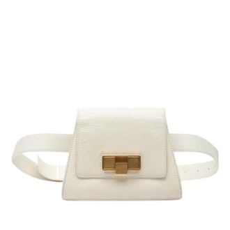 Bottega Veneta Pre-owned Belt Bags, female, White, Size: ONE SIZE Pre-owned Leather Belt Bag