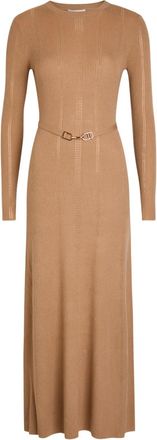 Gabriela Hearst long-sleeve midi dress - women - Wool - M - Neutrals