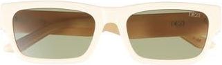 DEZI Izzy 56mm Rectangular Sunglasses in Cream/Sage at Nordstrom Rack