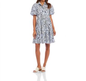 Karen Kane Puff Sleeve Dress In Paisley