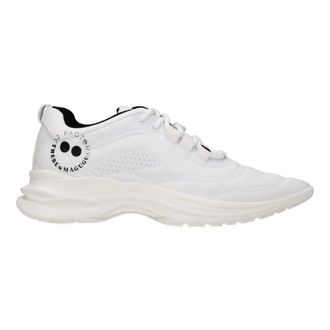 AZ FACTORY Sneakers, female, White, Size: 7 US White Leather Sneakers Street Style