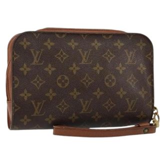 Louis Vuitton Pre-owned Clutches, female, Brown, Size: ONE SIZE Pre-owned Monogram Clutch Bag