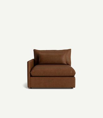 Anthropologie James Modular Leather One-Arm Chair
