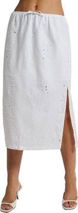 Onia Linen-Blend Midi Skirt