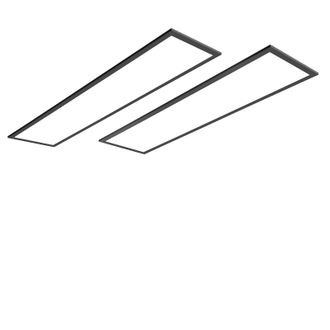 OEM L&aacute;mpara De Techo, 4400 L&uacute;menes, Regulable, 2 Unidades, 120 Cm, Luz Neutra, Color Negro