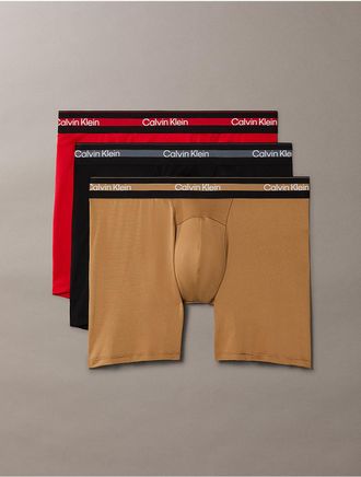 Calvin Klein Mens Icon Active Mesh 3-Pack Boxer Brief - Multi - XL