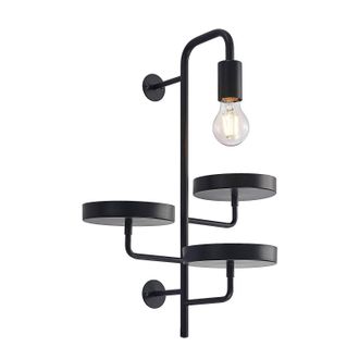 Lindby L&aacute;mpara De Pared hanjo En Negro Metal - Lindby