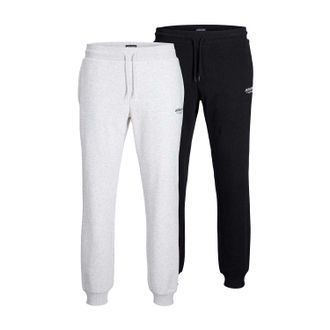 Jack & Jones Jack And Jones Slanke joggingbroeken voor heren (set van 2) (Zwart gem&ecirc;leerd)