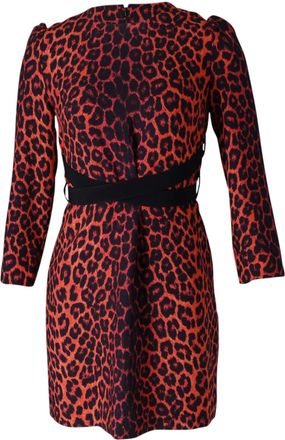 Victoria Beckham Printed Dress in Animal Print Polyester