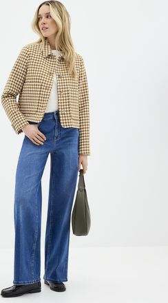 Contemporaine Womens Medium-indigo stretch jean Fit: Wide leg, high rise