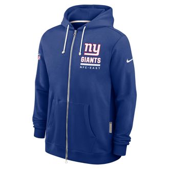 Nike New York Giants Utility Player Sideline Nike Mens Dri-FIT NFL Full-Zip Hoodie in Blue | 03AV4EW8I-2FB