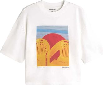 Thinking Mu Yosigo Oversize T-Shirt - Dames - Tops - Wit - Maat: M Katoen