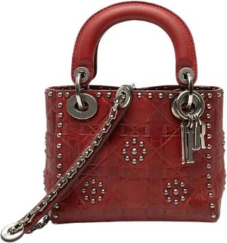 Dior Pre-owned Handbags, female, Red, Size: ONE SIZE Pre-owned Lady Satchel