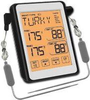 OEM Termometro Digitale A Doppia Sonda Per Carne, Ideale Per Forni Da Cucina, Con Sonda Di Livello Professionale - Arancione - Crezuo