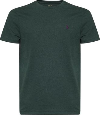 Polo Ralph Lauren Custom Slim Fit Jersey T-Shirt - Heren - T-shirts - Groen - S - Katoen - Tops