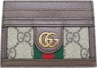 Gucci Pre-owned Wallets, male, Multicolor, Size: ONE SIZE Pre-owned Ophidia GG Canvas Card Case