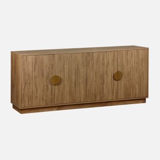 Sweeek Aparador Ex&oacute;tico De 4 Puertas Efecto Madera De Mango, 180cm