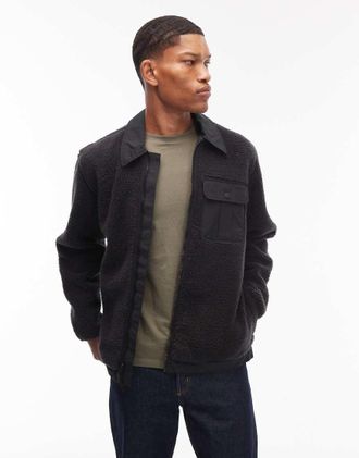 Levi's Joonie - Giacca color antracite in pile-Grigio