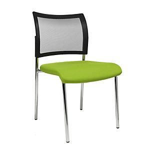 Topstar Silla Para Visitas Apilable 4 Patas Respaldo Reticulado