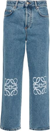 Loewe Anagram Medium-Weight Denim Cropped Jeans