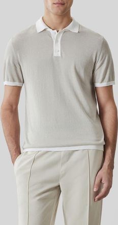 Robert Barakett Jorren Polo Sweater in Moonstruck at Nordstrom, Size X-Large