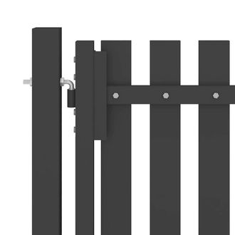 Berkfield Home Durable Garden Fence Gate Steel 1x1.25 m Anthracite in Dark Grey
