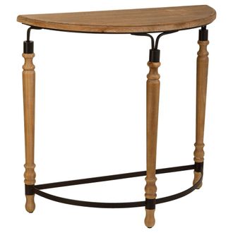Wanderlust Deco Wanderlust Deco - Recibidor De Madera Y Metal Marr&oacute;n 80x35.5x76