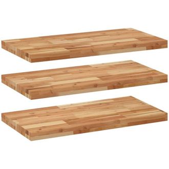 vidaXL Estantes Flotantes 3 Uds Madera Acacia Acabado Aceite 60x40x4cm Vidaxl