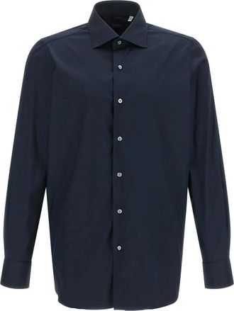 Finamore Napoli overhemd - Heren - Overhemden - Blauw - Maat: 3XL Katoen