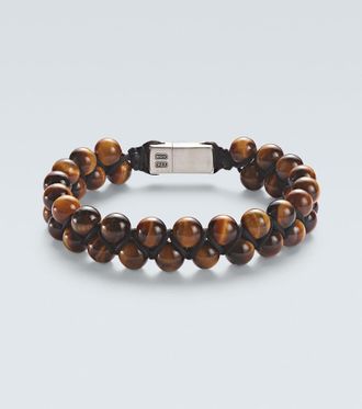David Yurman Pulsera Spirit Beads de plata de ley con ojo de tigre