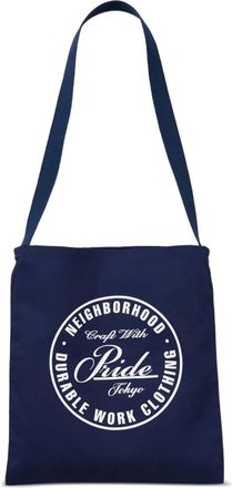 Neighborhood Borsa tote con stampa - Blu