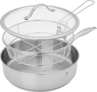 J.A. Henckels International Aragon 5-qt Stainless Steel Saute Pan with Lid & Fryer Basket