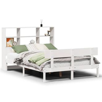 Berkfield Home Bookcase Bed without Mattress White 160x200 cm Solid Wood Pine