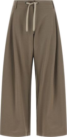 Brunello Cucinelli Gray Cotton Athletic Womens Pants