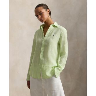 Ralph Lauren Gestreept overhemd van linnen met lange mouwen