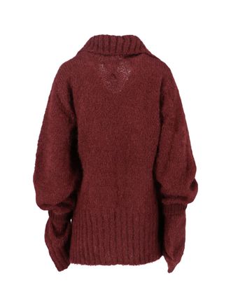 Dries Van Noten Womens Sweaters Red Mohair