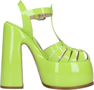 Casadei Sandalen met hoge hak - Dames - Sandalen met hakken - Groen - 37 EU - Leer - Schoenen