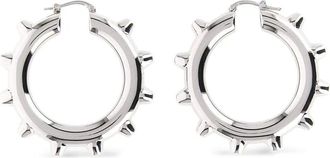 Jil Sander Orecchini a cerchio con decorazione - Argento