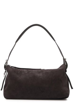 Christophe Lemaire Belted Baguette Suede Shoulder bag - Brown - One Size