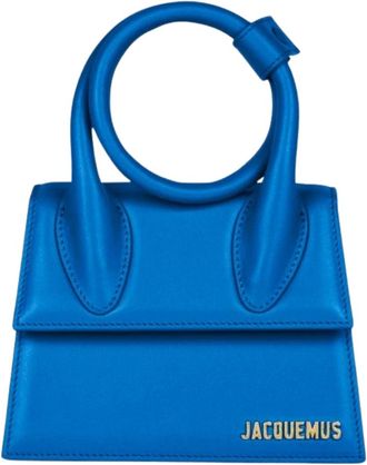 Jacquemus Le Chiquito Noeud blauwe tas