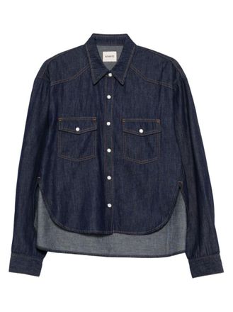 Khaite Blue Relaxed Solid Shirt