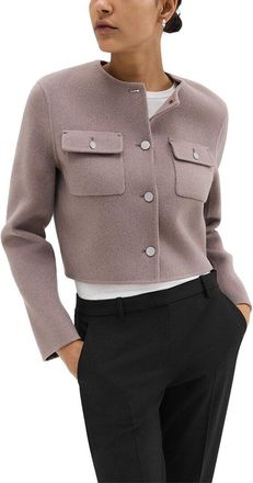 Theory Pocket Wool & Cashmere-Blend Cardigan