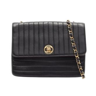 Chanel Pre-owned Vintage Schoudertas - Dames - Pre-owned - Zwart - Maat: ONE Size Leer