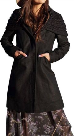Lovestitch Great Outdoors Sweater Coat In Black