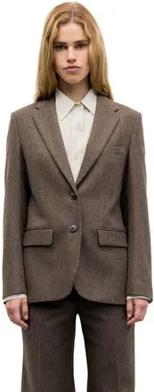 Gerard Darel Jov Herringbone Blazer in Brown at Nordstrom, Size 10